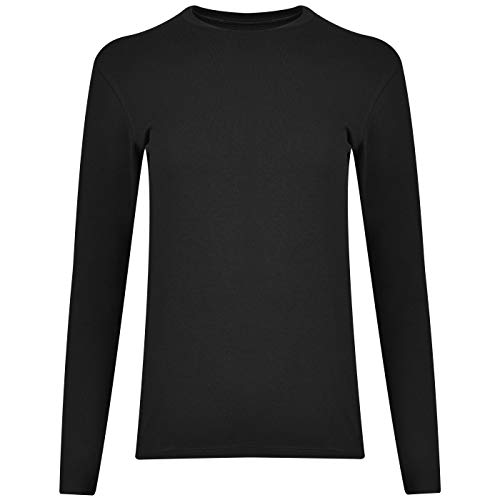 Evoni Damen Langarmshirt aus Baumwolle shwarz L von Evoni