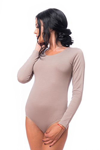 Evoni Damen String Body Langarmbody S Cappuccino von Evoni