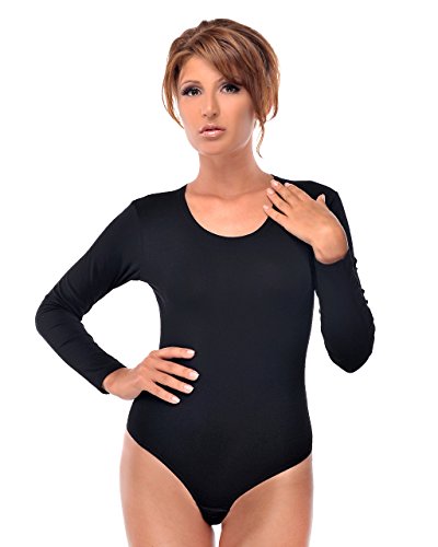 Evoni Damen String Body Langarmbody S schwarz von Evoni