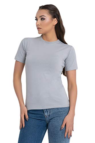 Evoni Damen T-Shirt Kurzarm grau XXL von Evoni