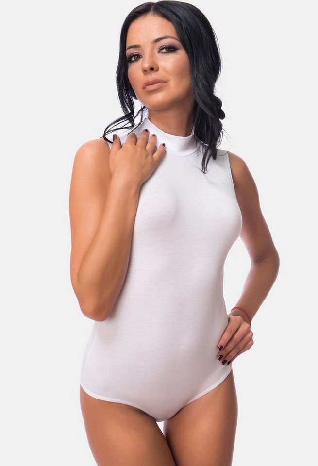 Evoni Stringbody Damen Bodysuit ärmellos Halbkragen von Evoni