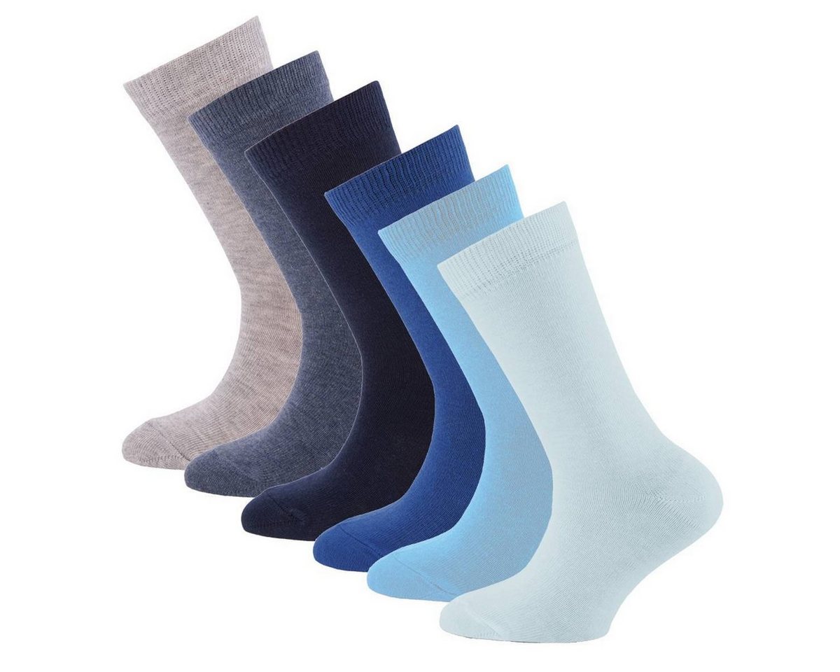 Ewers Freizeitsocken Kinder Unisex Socken, 6er Pack - Basic, Baumwolle von Ewers