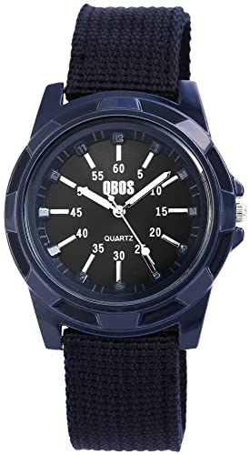 Excellanc Qbos Sportliche Herren Armband Uhr Blau Analog Textil Quarz 92900078003 von Excellanc