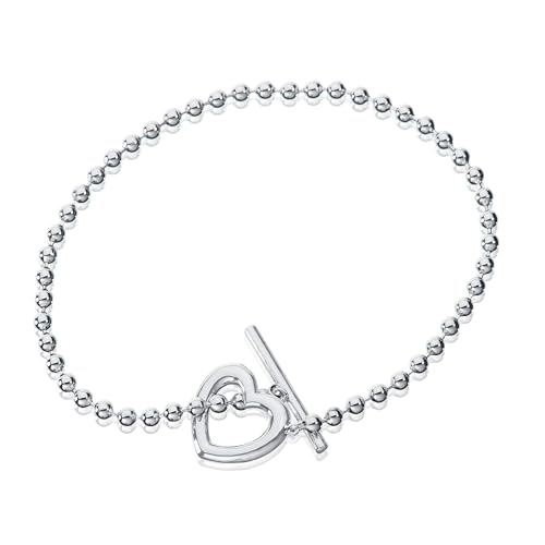 Eye Candy 925 Sterling Silber rhodiniert Herzanhänger Damen-Armband 18,5cm 2VNAECJBR0119 von Eye Candy