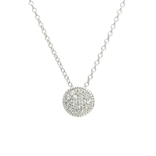 Eye Candy Damen-Collier aus 925 Sterling Silber mit runden Anhänger rhodiniert Länge 45cm AVECJNL0079 von Eye Candy