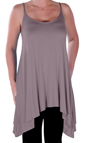 EyeCatch - Übergröße - Seattle Damen-Lange Strappy Frauen Asymmetrische Leibchen Cami Kleid Top von Eye Catch