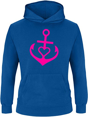 EZYshirt® Anker mit Herz Kinder Hoodie Kapuzenpullover von Ezyshirt