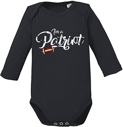 EZYshirt® I´m a Patriot | American Football Bio Baumwolle Baby Body Longsleeve von Ezyshirt