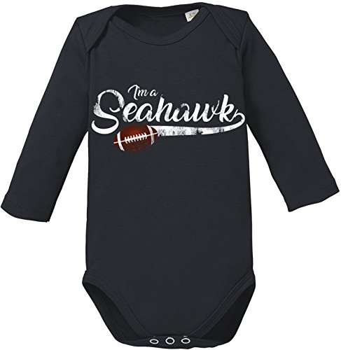 EZYshirt® I`m a Seahawk | American Football Bio Baumwolle Baby Body Longsleeve von Ezyshirt