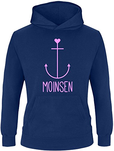 EZYshirt® Moinsen | Hamburg | Moin Moin | Anker Kinder Hoodie | Kinder Kapuzenpullover | Kinder Pullover von Ezyshirt