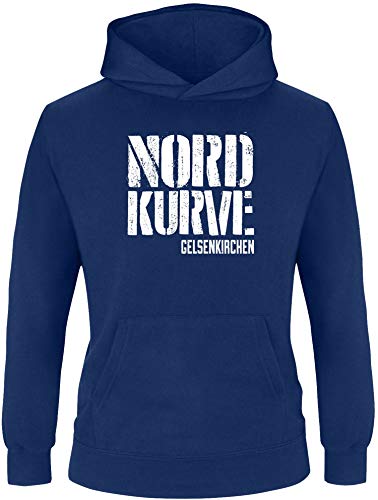 EZYshirt® Nordkurve auf Schalke Kinder Hoodie | Kinder Kapuzenpullover | Kinder Pullover von Ezyshirt