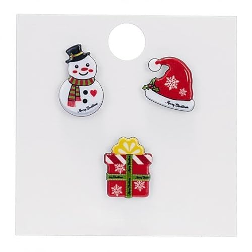 F Fityle 3xAnime Brosche Pins Set Niedliche Abzeichen für Party Weihnachten Frauen Männer Schneemann 1, 2 Stk. von F Fityle