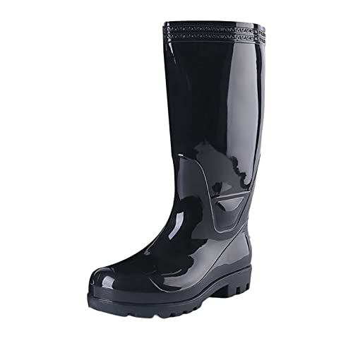 F Fityle Gartenstiefel Herren Hoch Anti-Rutsch, Regenstiefel Wasserdicht, Industrielle Arbeitsstiefel Kniehoher, Universal Gummistiefel Schutzschuhe für die Landwirtschaft Gartenarbeit Angeln, 40 von F Fityle