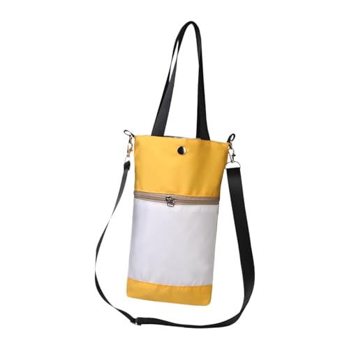 F Fityle Wasserflaschenhalter-Tasche, Wasserflaschen-Tragetasche mit Griff, Tragetasche, Wasserflaschen-Schultertasche zum Klettern, Angeln, Outdoor, Gelb 30x20x6cm von F Fityle