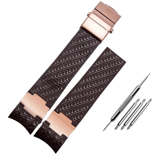 FACDEM 22 x 20 mm Taucher und Marine wasserdichtes Silikon-Gummi-Uhrenarmband für Ulysse Nardin Man Armbandwerkzeuge, 22 mm, Achat von FACDEM