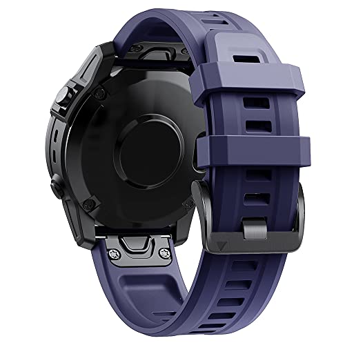 FACDEM 22 x 26 mm Schnellverschluss-Armbänder für Garmin Fenix 7 7X 6X 5X 5 Plus 3HR 935 Smart Watch, offizielle Schnalle, Silikon-Armband, 26mm Width, Achat von FACDEM