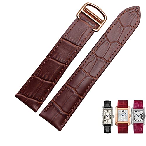 FACDEM Uhrenarmband aus echtem Leder, 1617/18/20/22/23/24/25 mm, Armband für Herren/Damen, Ersatzarmbänder für Cartier Tank Solo, 25 mm, Achat von FACDEM