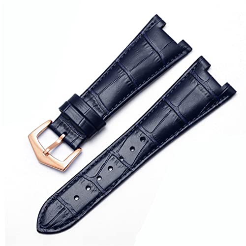 FACDEM Uhrenarmband aus echtem Leder für Patek Philippe 5711 5712G Nautilus Uhren Herren und Damen, spezielle Kerbe, 25 mm x 12 mm Uhrenarmband, 25-12mm, Achat von FACDEM