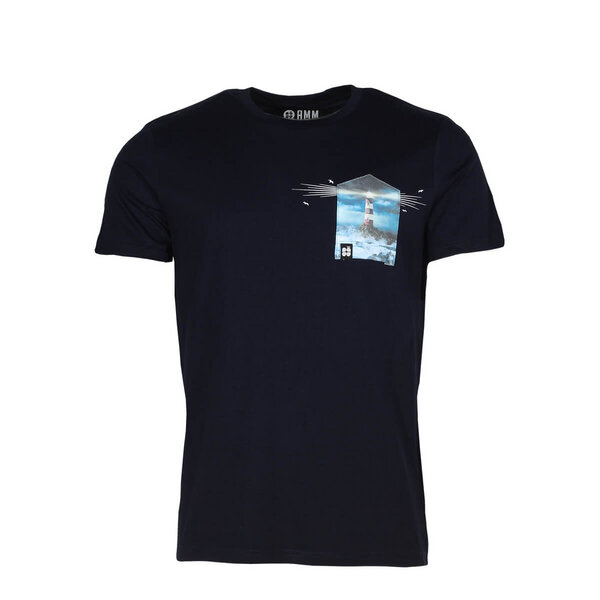 FÄDD Herren T-Shirt Rundhals aus Bio-Baumwolle "Teuchtlurm BT" Navy Blau von FÄDD