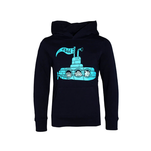 FÄDD Kinder Unisex Hoodie Bio-Baumwolle "Untergegluggert" in Navy Schwarz von FÄDD