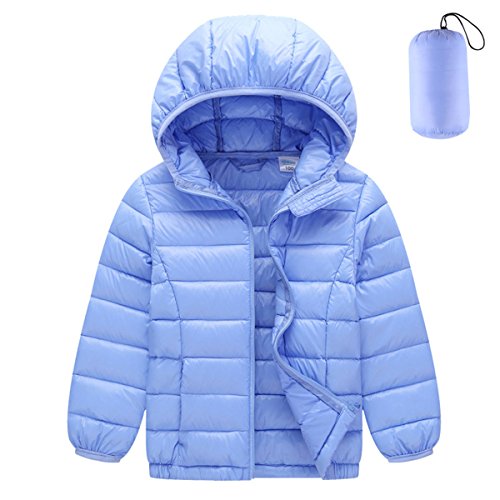 FAIRYRAIN Kinder Junge Mädchen Daunenmantel Daunenjacken Ultraleichte Wattierte Jacke Steppjacke Daunenmantel Mit Tasche4-5 Jahre von FAIRYRAIN