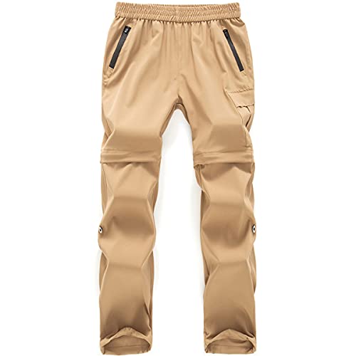 FAIRYRAIN Kinder Jungen Mädchen 2-in-1-Funktionshose Schnelltrockend Reflektoren Outdoorhose Sport und Freizeit Dünn Leicht Sommer Frühling Wanderhose Trekkinghose 134-140 von FAIRYRAIN