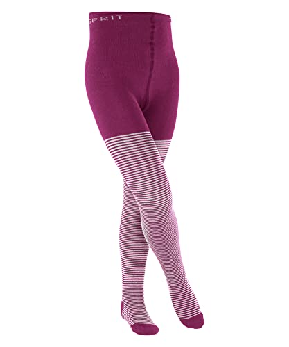 Esprit Unisex Kinder Strumpfhose Fine Stripe, Nachhaltige biologische Baumwolle, 1 Stück, Lila (Lipstick Pink 8528), 98-104 von ESPRIT