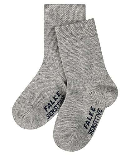 FALKE Unisex Baby Socken Sensitive B SO Baumwolle mit Komfortbund 1 Paar, Grau (Light Grey 3400) neu - umweltfreundlich, 80-92 von FALKE