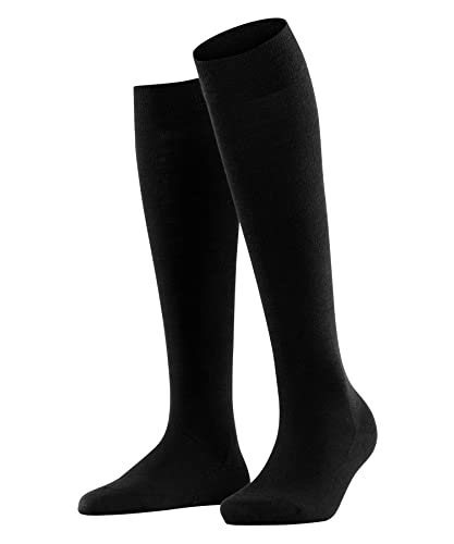 FALKE Damen Kniestrümpfe Softmerino W KH Wolle lang einfarbig 1 Paar, Schwarz (Black 3009), 39-40 von FALKE