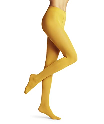FALKE Damen Strumpfhose Pure Matt 50 DEN W Ti halb-blickdicht einfarbig 1 Stück, Gelb Amber 1851, S-M FALKE Damen Strumpfhose Pure Matt 50 DEN W Ti halb-blickdicht einfarbig 1 Stück, Gelb Amber 1851, S-M von FALKE