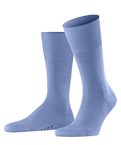 FALKE Herren Socken Airport M SO Wolle Baumwolle einfarbig 1 Paar, Blau (Cornflower Blue 6554), 47-48 von FALKE