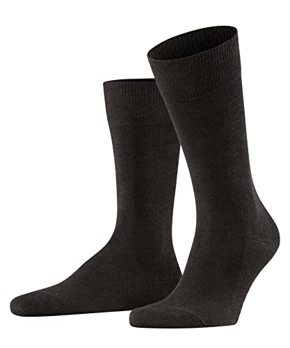 FALKE Herren Socken Family M SO nachhaltige biologische Baumwolle einfarbig 1 Paar, Braun (Dark Brown 5450) neu - umweltfreundlich, 47-50 von FALKE