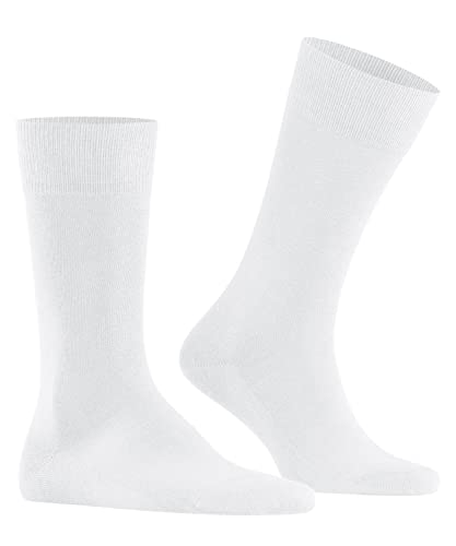 FALKE Herren Socken Family M SO nachhaltige biologische Baumwolle einfarbig 1 Paar, Weiß (White 2000) neu - umweltfreundlich, 47-50 von FALKE