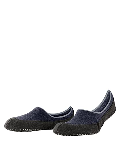 FALKE Herren Stoppersocken Cosyshoe Invisible M HP Schurwolle rutschhemmende Noppen 1 Paar, Blau (Darkblue 6681), 37-38 von FALKE