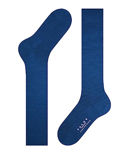 FALKE Herren Kniestrümpfe Airport M KH Wolle Baumwolle lang einfarbig 1 Paar, Blau (Royal Blue 6000), 43-44 von FALKE