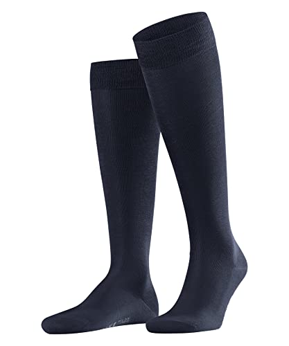 FALKE Herren Kniestrümpfe Tiago M KH Fil D'Ecosse Baumwolle lang einfarbig 1 Paar, Blau (Space Blue 6116) neu - umweltfreundlich, 43-44 von FALKE