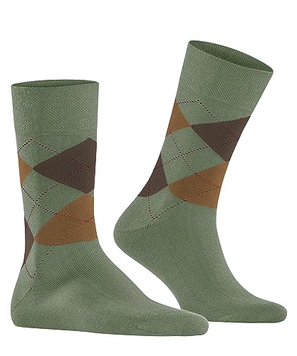 FALKE Herren Sensitive Argyle M SO Baumwolle mit Komfortbund 1 Paar Socken, Grün (Khaki 7217), 39-42 von FALKE