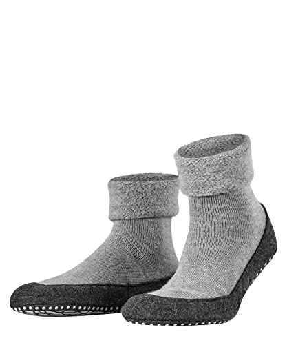 FALKE Herren Stoppersocken Cosyshoe M HP Wolle rutschhemmende Noppen 1 Paar, Grau (Light Grey 3400), 43-44 von FALKE