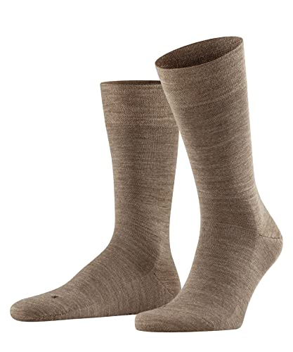 FALKE Herren Socken Sensitive Berlin, Wolle Baumwolle, 1 Paar, Braun (Nutmeg Mel 5410), 43-46 von FALKE