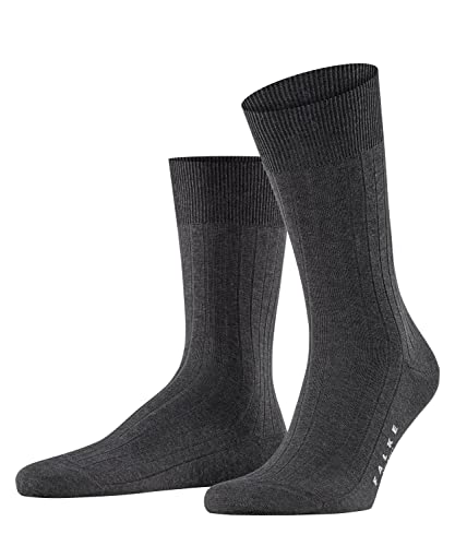 FALKE Herren Socken Milano M SO Fil d´Écosse Baumwolle gemustert 1 Paar, Grau (Anthracite Melange 3190), 41-42 von FALKE