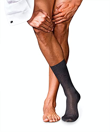 FALKE Herren Socken No. 10 M SO Pure Fil d´Écosse Baumwolle einfarbig 1 Paar, Grau (Anthracite Melange 3190), 39-40 von FALKE