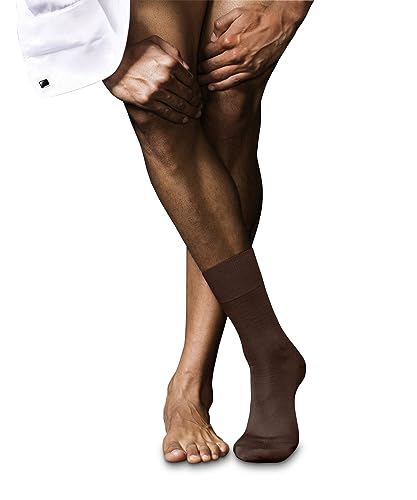 FALKE Herren Socken No. 6 Wolle Seide einfarbig 1 Paar, Braun (Brandy 5167), 41-42 von FALKE