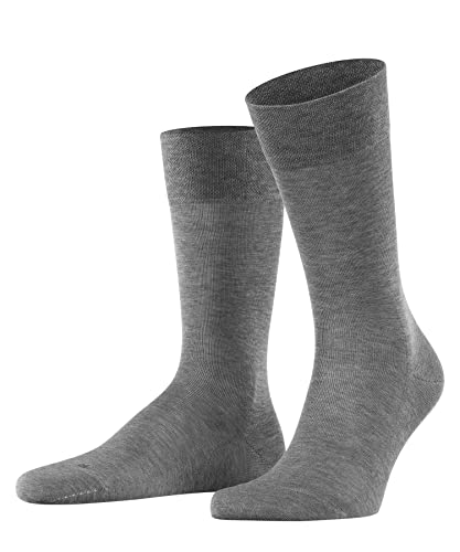 FALKE Herren Socken Sensitive Malaga, Fil d´Écosse Baumwolle, 1 Paar, Grau (Light Grey Melange 3390), 43-46 von FALKE