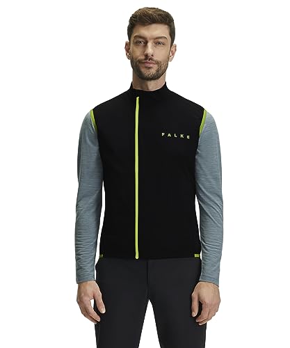 FALKE Herren Weste Biking Vest M VE Funktionsmaterial feuchtigkeitsregulierend 1 Stück, Schwarz (Black 3000), XL von FALKE