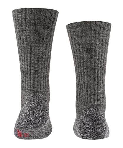 FALKE Unisex Kinder Socken Active Warm K SO Wolle dick atmungsaktiv 1 Paar, Grau (Asphalt Melange 3180), 19-22 von FALKE