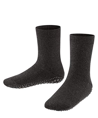 FALKE Unisex Kinder Stoppersocken Catspads K HP Baumwolle Wolle rutschhemmende Noppen 1 Paar, Grau (Asphalt Melange 3180), 27-30 von FALKE