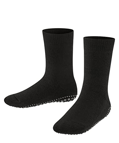 FALKE Unisex Kinder Stoppersocken Catspads K HP Baumwolle Wolle rutschhemmende Noppen 1 Paar, Schwarz (Black 3000), 23-26 von FALKE