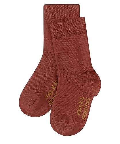 FALKE Unisex Baby Socken Sensitive Nachhaltige Baumwolle mit Komfortbund 1 Paar, Rot (Tangerine 8911), 74-80 von FALKE