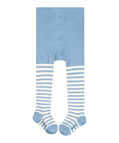 FALKE Unisex Baby Stripe B TI Baumwolle dick Gemustert 1 Stück Strumpfhose, Blau (Crystal Blue 6290), 74-80 von FALKE