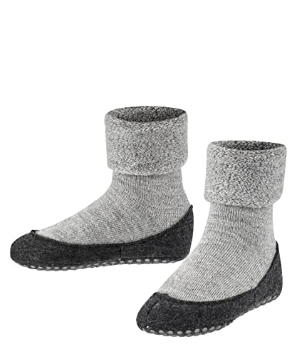 FALKE Unisex Kinder Cosyshoe Minis K HP weich atmungsaktiv schnelltrocknend Rutschhemmende Noppen 1 Paar Stoppersocken, Grau (Light Grey 3400), 21-22 von FALKE